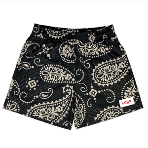 All'ingrosso <span class=keywords><strong>pantaloncini</strong></span> sportivi estivi de hombre gym stampati a doppio strato personalizzati streetwear active wear <span class=keywords><strong>bandana</strong></span> mesh shorts produttore - Product Image 1