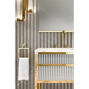 2020 חדש עיצוב אמבטיה יהירות עם זהב צבע נירוסטה וזהב צבע צד ארון
