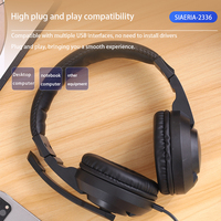 Casque d'écoute et écouteurs filaires avec micro IPX-5 indicateur LED étanche couleur unique lumière de jeu pour le sport musique jeu S-2336
