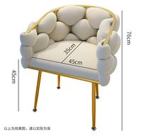 Chaise à bulles de luxe, tabouret de maquillage, chaise de coiffeuse pour la maison, le bureau, le salon, pour le nail art, chaise à pain