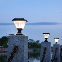 Lampadaire LED à énergie solaire Lumière de pilier de porte de jardin extérieure avec indice IP65
