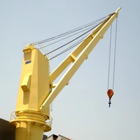 Grue à flèche articulée électrique pour chantier naval, station hydraulique à bras droit, 5t 10t, à vendre