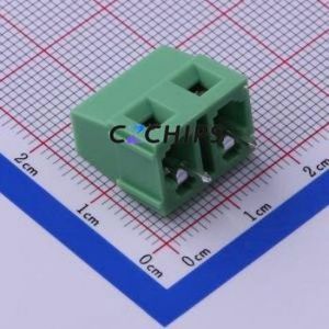 KF128-7.62-2P Screw Terminal Block Through hole Component (THT),P=7.62mm Connector 1x2P 7.62mm Green Through Hole - Product Image 2
