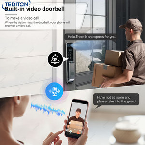 Tediton 3d Reconhecimento Facial Inteligente Door Lock Automático Cartão Biométrico Wifi App Câmera de Segurança Fechaduras Digitais - Product Image 4