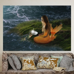 Pintura de cristal acrílico de cristal Oriental desnudo, tapiz de pared de arte al óleo decorativo para el hogar enmarcado para pared de Arte de piedra de Ramadán - Product Image 2