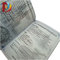 Libreta de Certificados Estilo Pasaporte Negra Personalizada al por Mayor, Impresión en Lámina Multicolor, Texto Personalizado, Folleto de Recuerdo de la Liga de Chefs