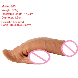 GF Packer <span class=keywords><strong>2</strong></span>-in-1 Silikon hohle Penis hülle mit Big Scrotum Soft FTM Prothesen dildo für Lesben Großhandel - Product Image 5