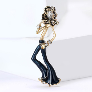 ZHENXUN Broche de mode en alliage émaillé pour femme, style Tango, accessoire vestimentaire de créateur, pour subcultures et femmes élégantes, avec personnalité et caractère - Product Image 5