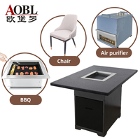 AOBL Smok Table de viande grillée au fromage gratuit Style coréen Restaurant Utilisation OEM ODM