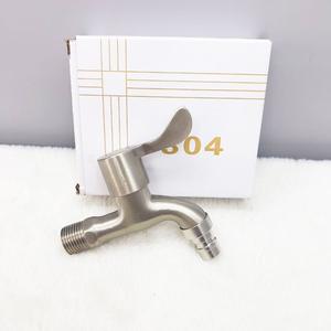 Single Handle Wall Mounted Kitchen Faucet 304 Stainless Steel Brass Core Alloy <b>Brushed</b> Spout - Product Image 3