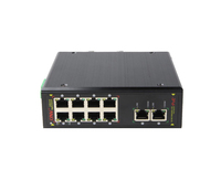 Switch réseau Ethernet Non cadre avec alimentation POE, 8x10, 100, 1000M, 2x10, 100, 1000M, bouton de qualité industrielle, montage sur rail din