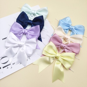 โบว์ริบบิ้นขนาดเล็กงานตามสั่ง50ชิ้นราคาโรงงานผลิตจากผ้าซาตินโพลีเอสเตอร์สำหรับห่อของขวัญประจำวัน - Product Image 1