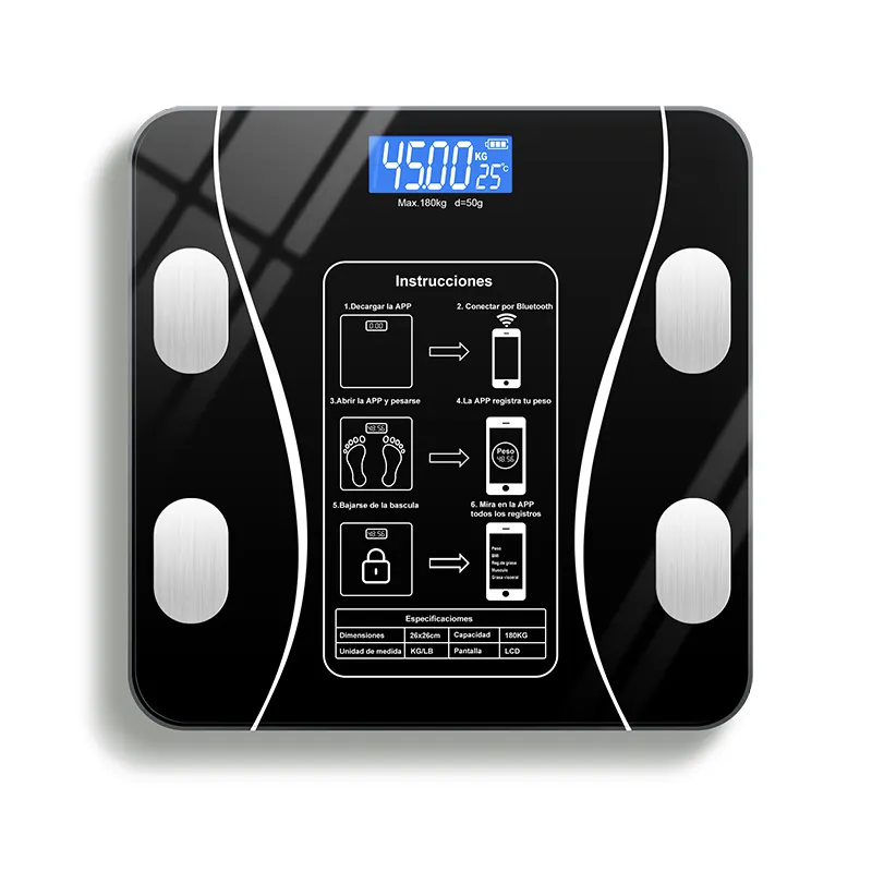 Digital glass smart human electronic scale