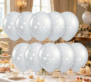 Party Love Elegant Party Decoration Balloon Transparent Star 12 Pcs Bag Party Decoration - Product Image 5