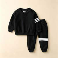 Ensemble de survêtement 2 pièces décontracté et tendance pour enfants, en coton pur, sweat-shirt et pantalon de jogging, idéal printemps-automne, vente en gros sur mesure