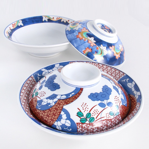 Bol japonais <span class=keywords><strong>Donburi</strong></span> avec couvercle en porcelaine, bol à nouilles ramen, bol à riz avec couvercle - Product Image 1