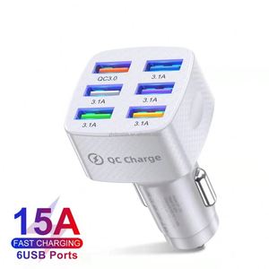 Échantillon Gratuit - Chargeur Rapide Universel pour Voiture à 6 Ports USB avec Lumière LED et Charge Rapide QC 3.0 pour Téléphone Mobile - Product Image 3