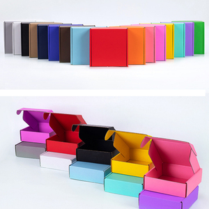 กล่องของขวัญกระดาษลูกฟูกพิมพ์ลายศิลปะสีชมพูน่ารักแบบกำหนดเองได้  กล่องบรรจุภัณฑ์กระดาษคราฟท์ลูกฟูก  ออกแบบฟรี - Product Image 5