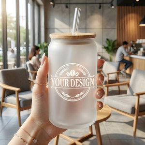 Tazza da <span class=keywords><strong>Caffè</strong></span> in Vetro Trasparente da 16oz <span class=keywords><strong>con</strong></span> Logo Personalizzato, Coperchio e Cannuccia, Articolo per Bevande di Alta Qualità per Casa e Bar, Tazza per Matcha e Latte - Product Image 6