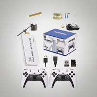 Console de Jeu Vidéo Portable M15 avec Manette Sans Fil 2.4G, 20000 Jeux, 64 Go, Rétro PS1/FC/GBC, Multilingue, pour la Maison