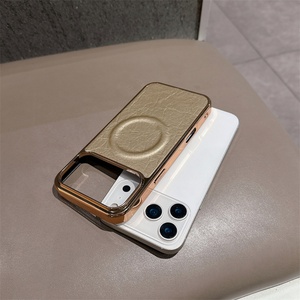 เคสโทรศัพท์มือถือหนัง PU ลาย Burst Pattern แบบแม่เหล็ก สำหรับ iPhone 17 Air 16 15 Pro Max สีเงินเคลือบไฟฟ้า ป้องกันการกระแทก - Product Image 4
