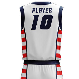 Tenues de basketball de qualité supérieure, ensembles de maillots et pantalons de basketball sans manches à séchage rapide, respirants, design grande taille - Product Image 6
