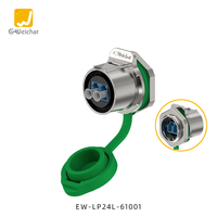 Connecteur Adaptateur Fibre Optique Étanche IP67 Mâle/Femelle EW-LP24-FIBER à Montage sur Panneau pour Télécommunications