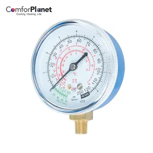 Hochwertige Kühlung Edelstahl asseous und Liquid Media Manometer Vakuum Luft-/Öldruck messer