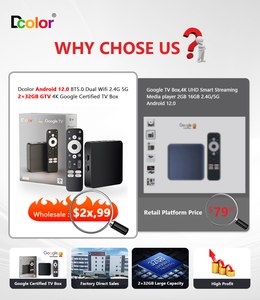 Ultra Compact Dcolor GD2 Google TV Box 4K UHD Amlogic S905Y4 Compatible con WiFi 2.4G 5G Quad Core 2GB RAM 32GB <span class=keywords><strong>ROM</strong></span> Android 14 TV Box - Product Image 5