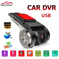 Rythme voiture Dash Cam rétroviseur caméra ADAS GPS filigrane HD Vision nocturne enregistrement en boucle 140 Angle couleur en alliage de Zinc
