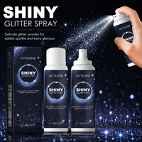 Semprotan Glitter Tubuh Jaysuing Shimmer, Highlighter Mist Pembentuk Film untuk Rambut, Pakaian, Pesta, Klub Malam, Halloween, Grosir, OEM