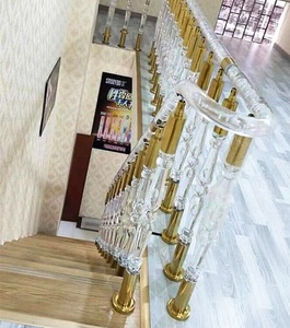 Rampe de balcon moderne en acier inoxydable pour villa, balustrade en verre avec colonne en <span class=keywords><strong>PVC</strong></span> - Product Image 6