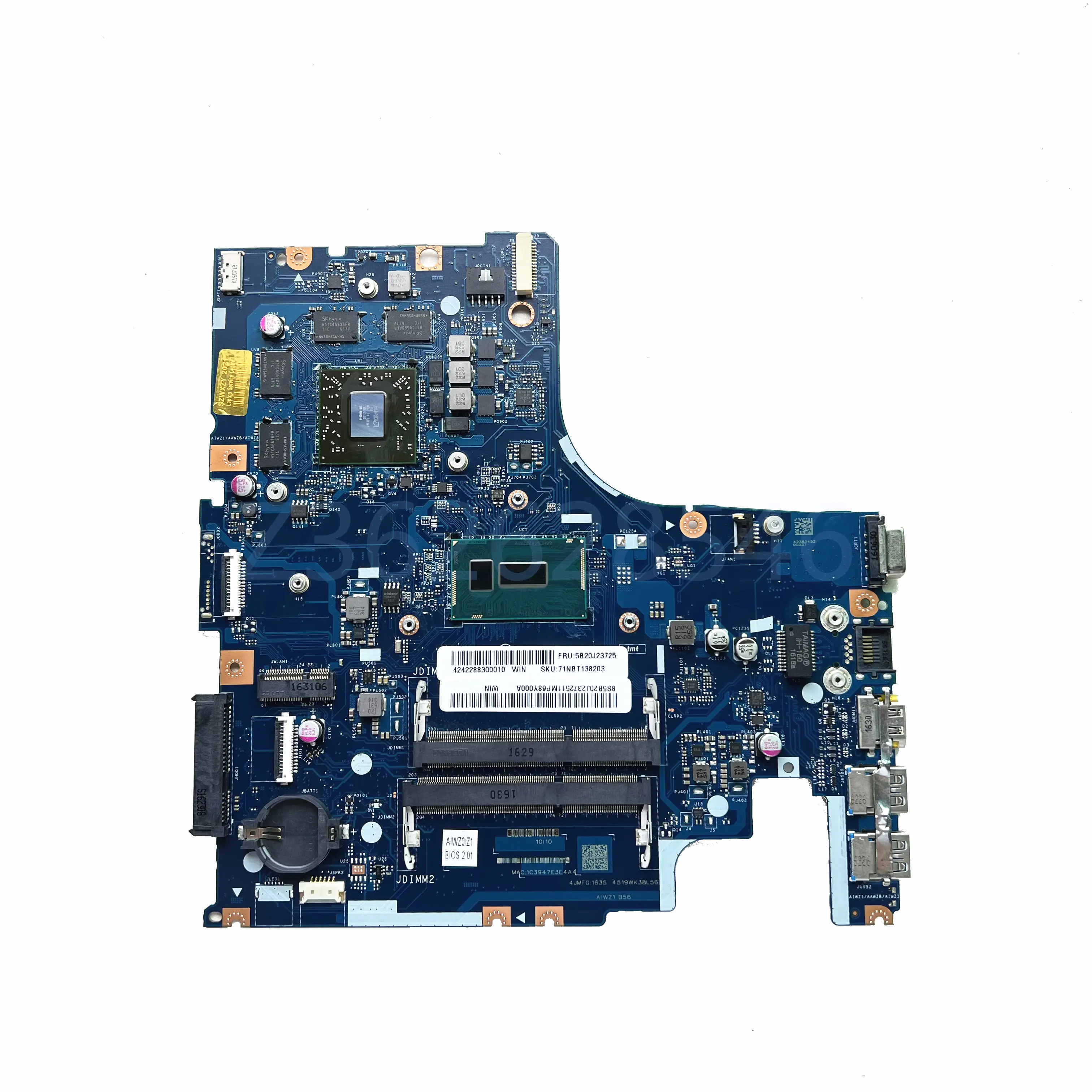 เมนบอร์ดแล็ปท็อป Lenovo Z51-70,5B20J23672 AIWZ0/Z1 LA-C281P พร้อม SR23W I7-5500U CPU R7 4GB GPU M360 DDR3L ผ่านการทดสอบ100%