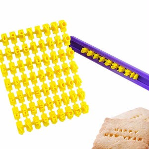 Poterie céramique lettre et numéro Cookie timbres Embosser Fondant timbre personnalisé bricolage biscuits de noël Cutter et outil de cuisson - Product Image 4