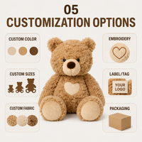 Ours en peluche personnalisés, jouets en peluche doux anti-stress, impression de logo personnalisée, emballage cadeau, OEM ODM, faible MOQ, fabricant de peluches