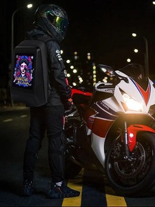 Sac à dos publicitaire intelligent à écran LED dynamique pour vélo, moto, sac de rangement pour affichage publicitaire ambulant, idéal pour le voyage et le camping - Product Image 2