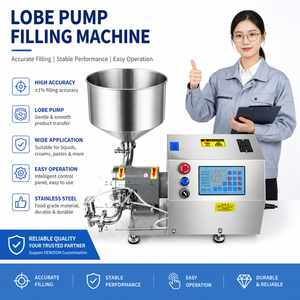 Machine de remplissage automatique Ace à 2 buses pour purée de viande, arachides, pompe à lobes rotative à servomoteur, pour ketchup, confiture, lotion, crème et pâte en pot - Product Image 6