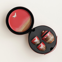 Service à thé de voyage de style chinois, 1 théière, 2 tasses, porcelaine, vaisselle à thé Kung Fu, théière portable pour l'extérieur, tasse à thé en céramique, coffret cadeau