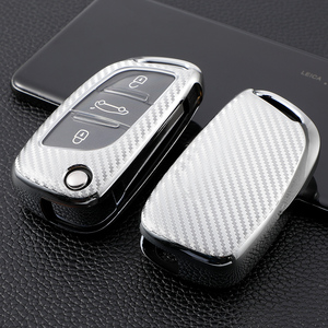 Coque souple en fibre de carbone TPU pour <span class=keywords><strong>Peugeot</strong></span> DS Citroen Versailles C5X Sega FT porte-clés porte-clés sac accessoire - Product Image 6