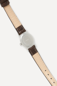 Reloj de Pulsera Clásico GBHW ARO, Plateado y Marrón, Reloj de Cuarzo de Lujo, Elegante Reloj Analógico para Mujer con Correa de Cuero - Product Image 3