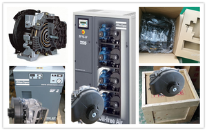 ปั๊มเลื่อนปราศจากน้ำมันจาก SL-165E ของเยอรมนี3.7kw คอมเพรสเซอร์ ATSL-165E 2236050100ชิ้นส่วนอุตสาหกรรม copco การพิมพ์เลื่อน - Product Image 1