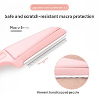 Rasoir à sourcils pliable de sécurité pour femmes, anti-rayures, ensemble pour débutantes, outils de maquillage avec lames remplaçables, 3 pièces
