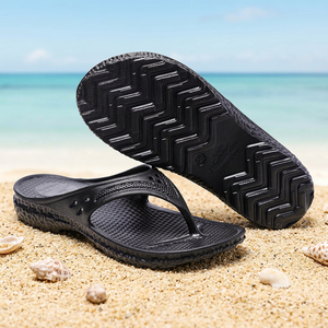 Taiwan made OEM ODM sustainable foam beach flip flops with logo - Product Image 1