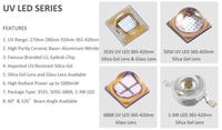 Puce LED UV GMKJ 365nm 370nm 3535 SMD, perle LED UV, lampe diode, 1W 3W, puissance élevée, puces LED, produit 365nm 3535, emballage