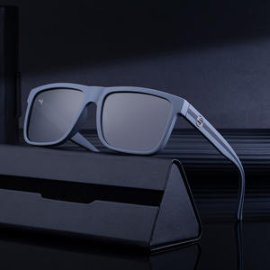 Lunettes de soleil pour hommes, monture carrée, polarisées, verres TAC UV400, monture en plastique et métal, noires, protection solaire pour la conduite en extérieur - Product Image 3