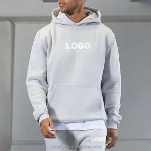 OEM Custom Print Logo Premium Quality French Terry Thick Heavy 70% Cotton 30% Polyester Fleece Oversized Blank Hoodie For Men