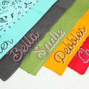 Wholesale 100% Recycled Cotton <b>Square</b> <b>Scarf</b> Custom Logo Digital Print Sporty Style 55x55cm Custom Color Four Seasons Outdoor Use - Product Image 3