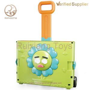 Supermercato Shopping <span class=keywords><strong>Play</strong></span> House giocattoli da cucina per bambini nuovo pieghevole in plastica carretto a mano deformazione per finta gioco e scuola materna - Product Image 3