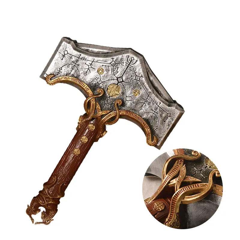 Popular 49cm 2kg FRP God Of War Thor Hammer Mjolnir For Cosplay Collection