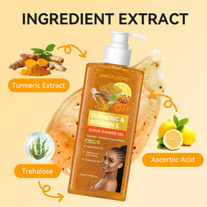 Gel de Ducha Exfoliante con Cúrcuma y Vitamina C, Limpiador Corporal Aclarante 520ml OEM ODM - Product Image 4
